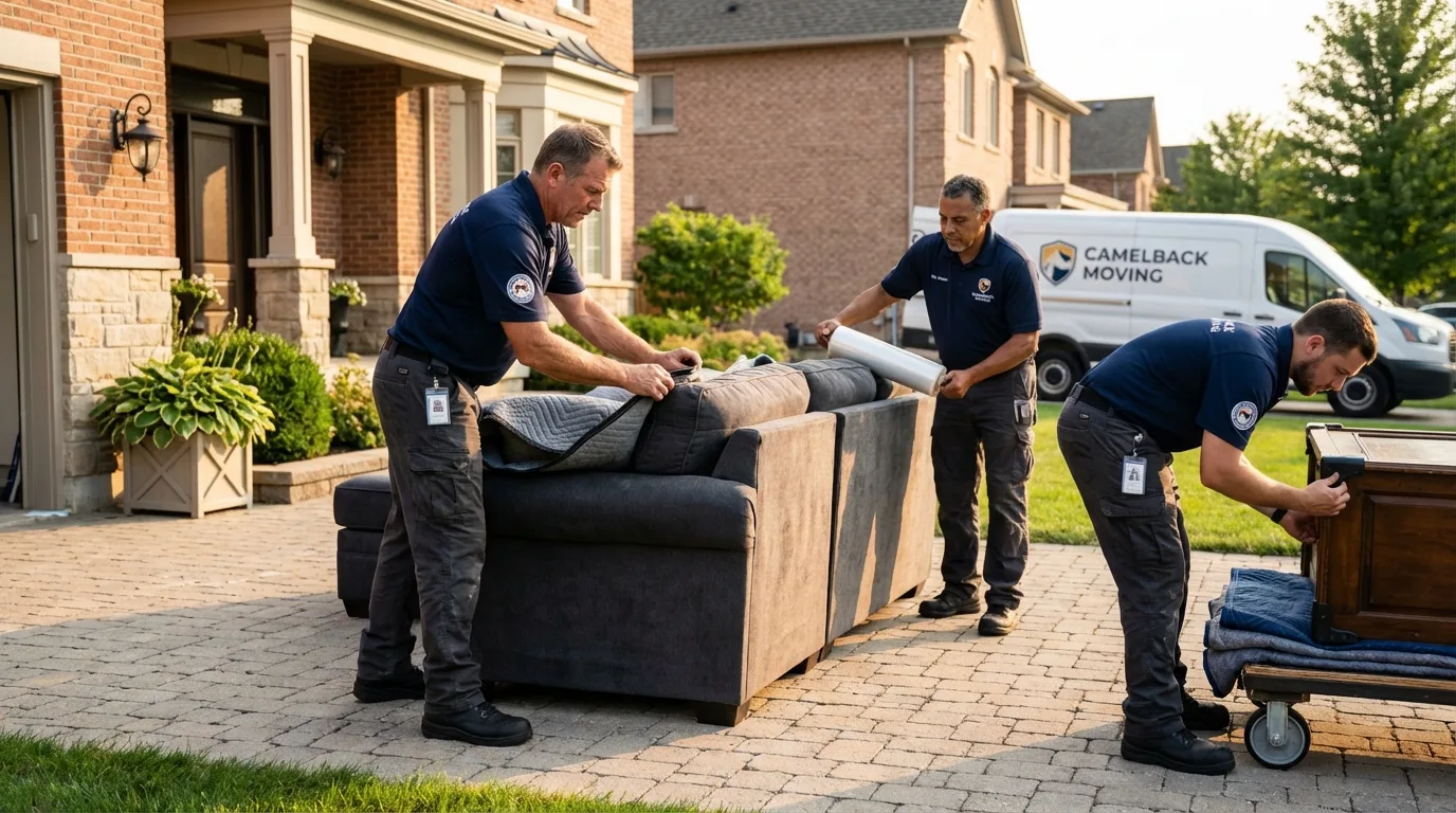 Large estate moving crew wrapping furniture in Princeton, KY