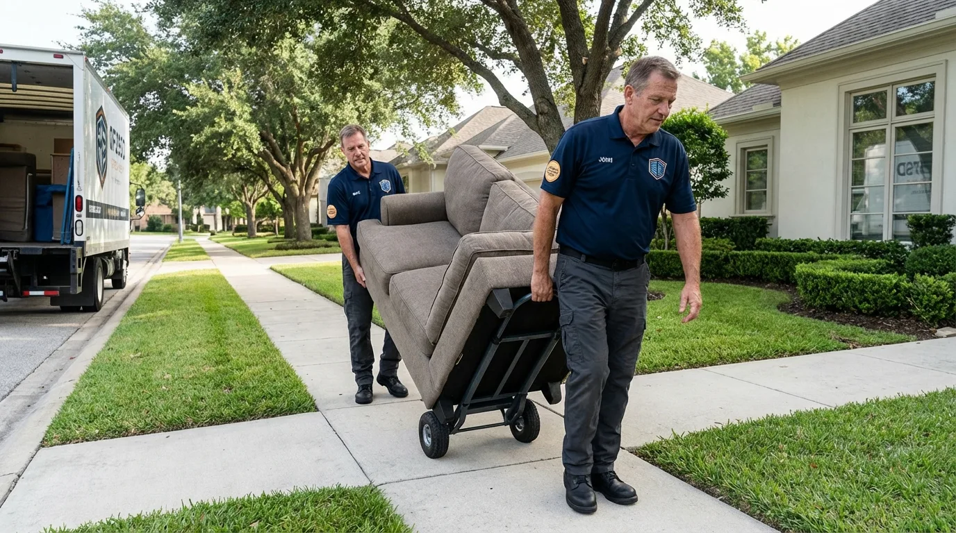Local residential moving crew loading furniture in Princeton, KY